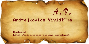 Andrejkovics Viviána névjegykártya